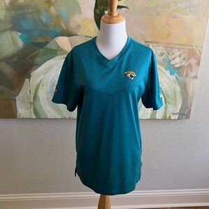 Nike Jacksonville Jaguars on field dri fit women’s v neck teal size small